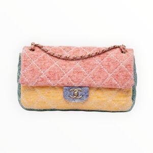 Chanel Multi Jumbo Multicolor Quilted Jersey Ultimate Stitch Flap Bag